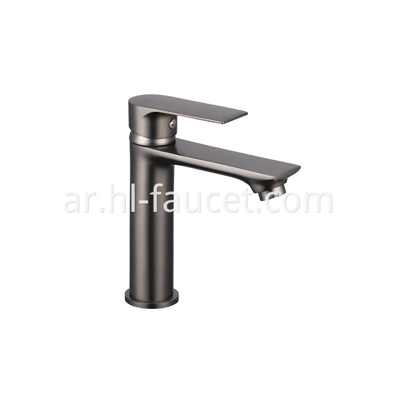 Gun Gray Single Hole Basin Faucet Set